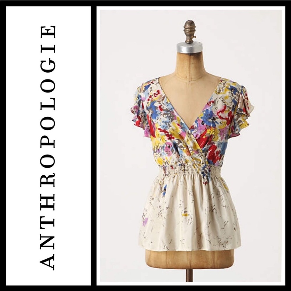 NWT Anthropologie Heartsease Habotai Silk. Blouse